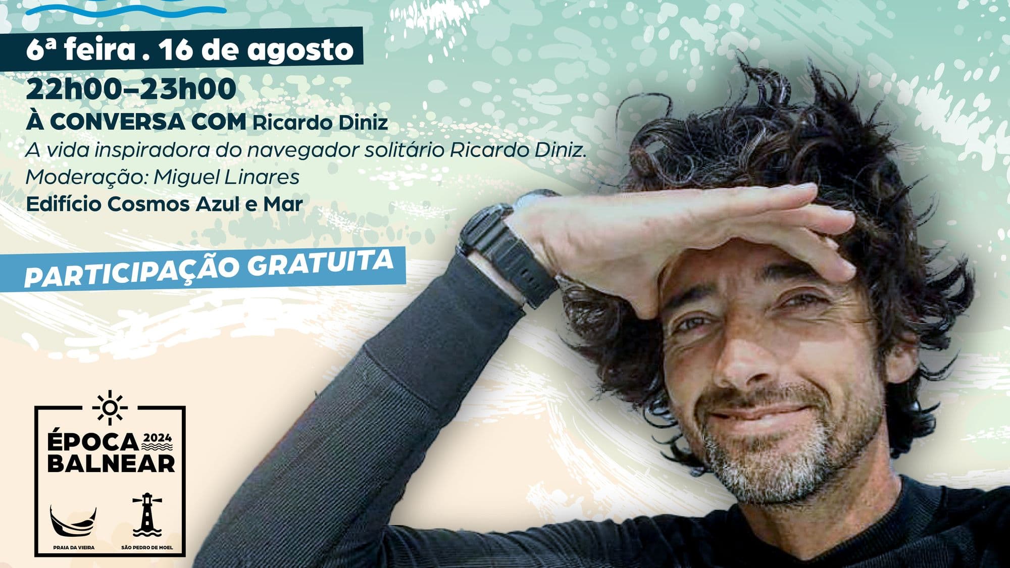 O navegador solitário Ricardo Diniz estará amanhã na tertúlia «À Conversa com…» @CMMG