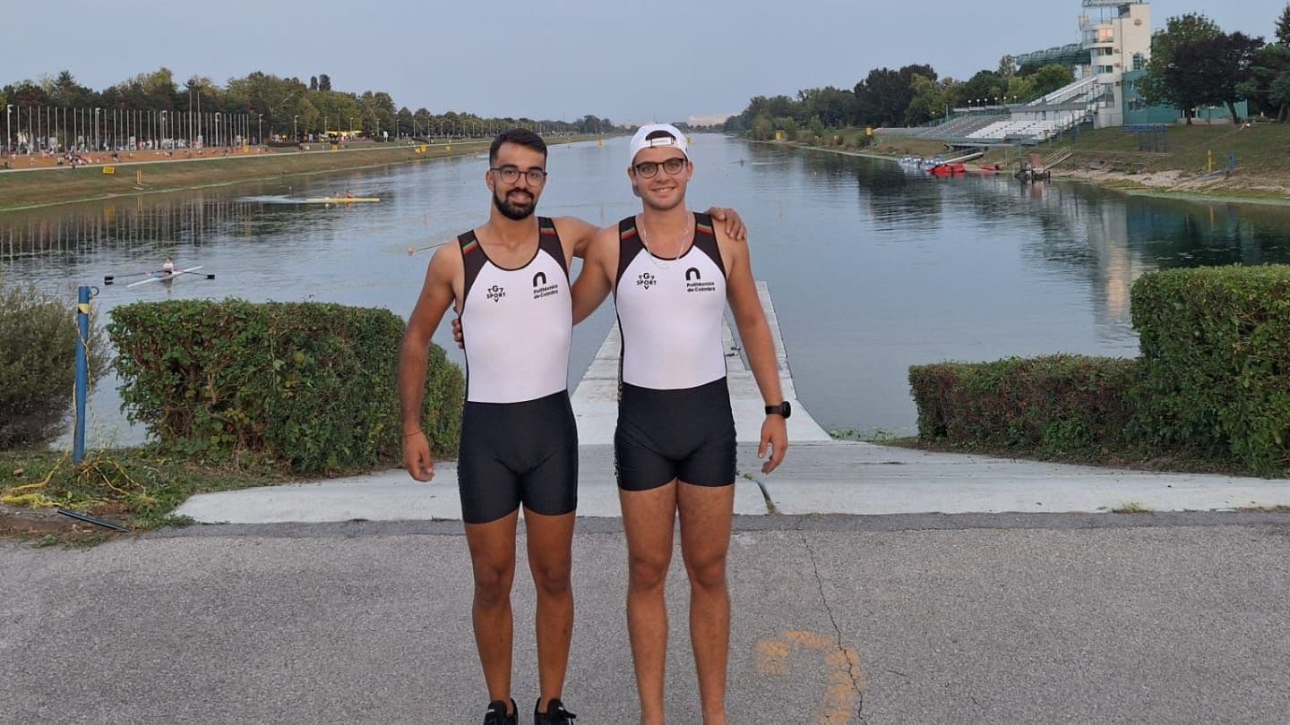 Tomás Correia e João Castela Europeu Universitário Remo Croácia 2024 ©CP Cacia