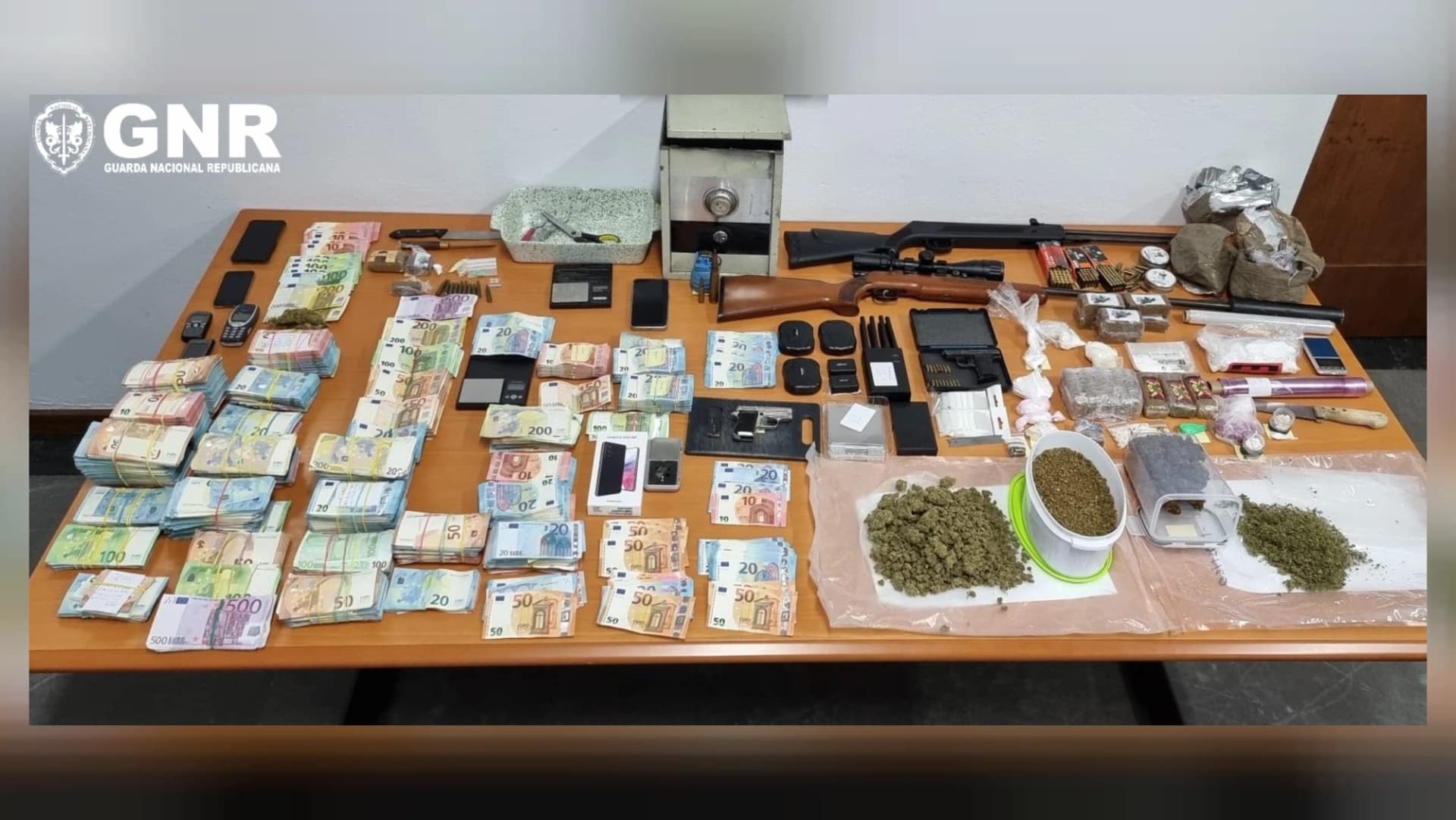 Material apreendido @GNR Porto 