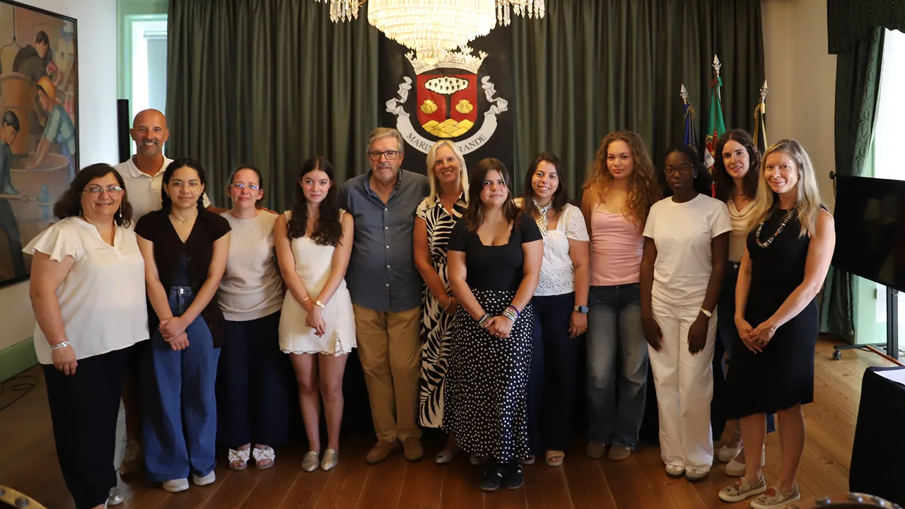 Jovens recebidos @CM Marinha Grande