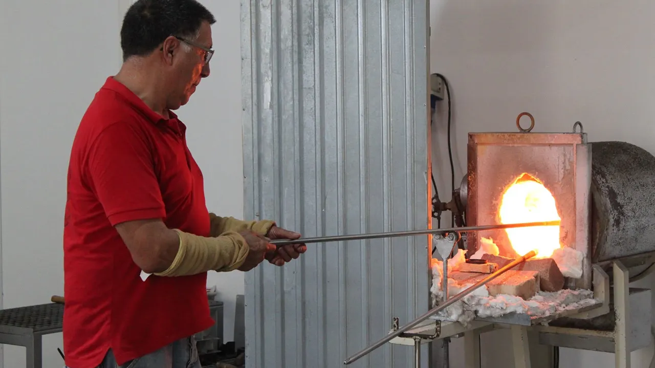 Produção artesanal de vidro @CM Marinha Grande