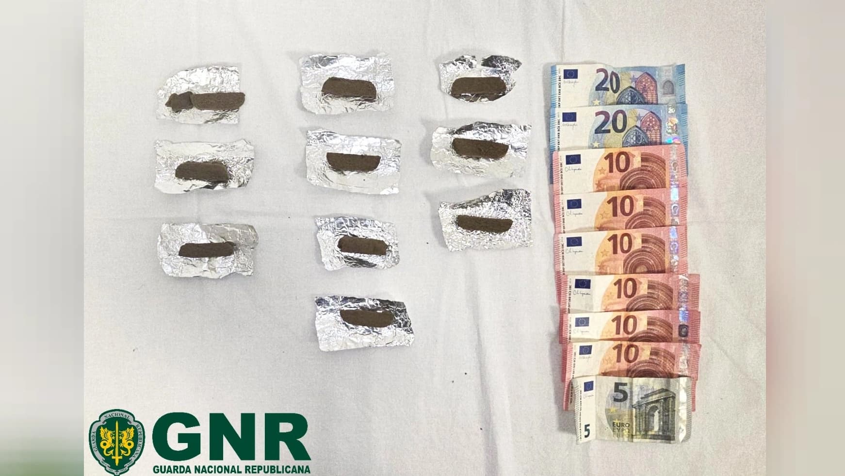 Material apreendido @GNR Porto