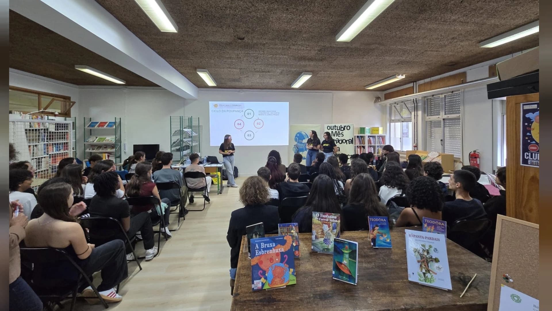 Palestra sobre poupança no Agrupamento de Escolas Correia Mateus @IPLeiria
