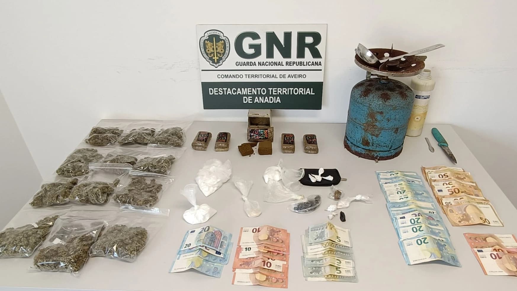 Material apreendido @GNR Aveiro