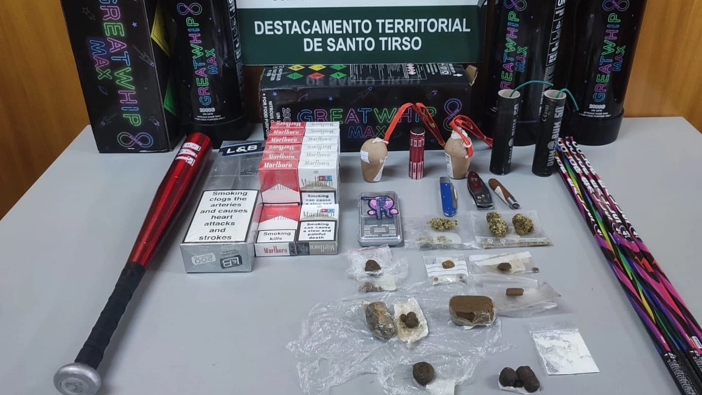 Material apreendido @GNR Porto