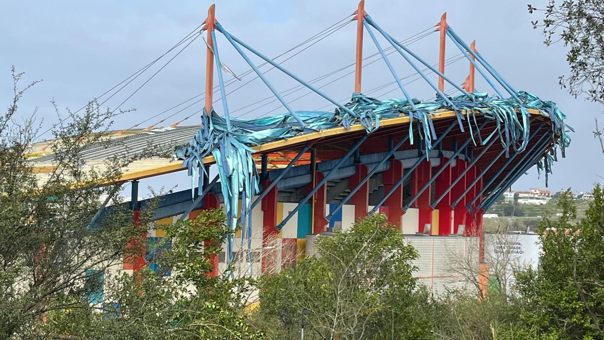Estádio Municipal de Leiria afetado pela tempestade Kristin @CM Leiria