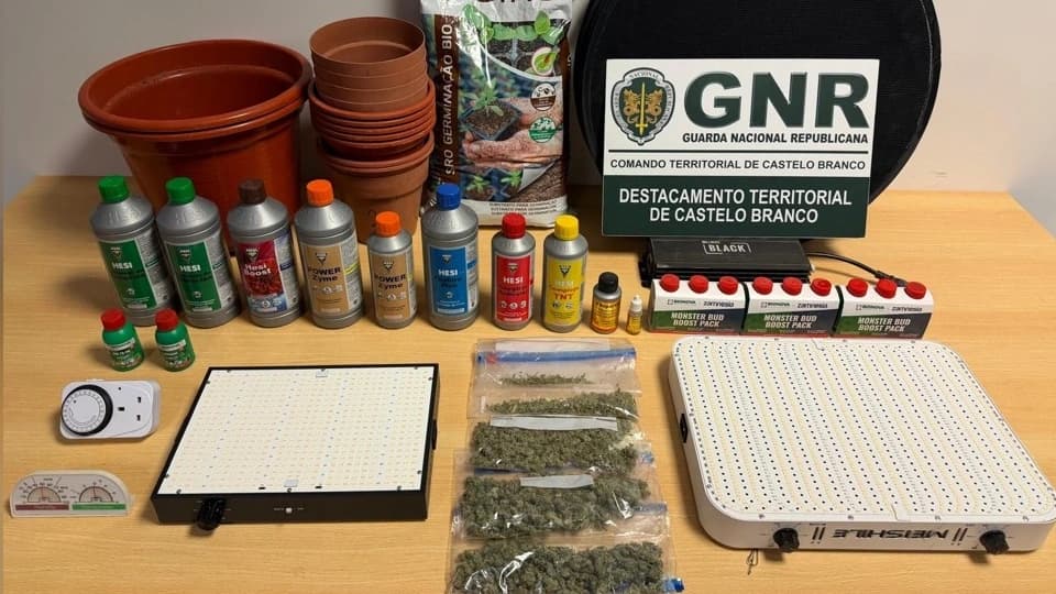 Material apreendido @GNR Castelo Branco