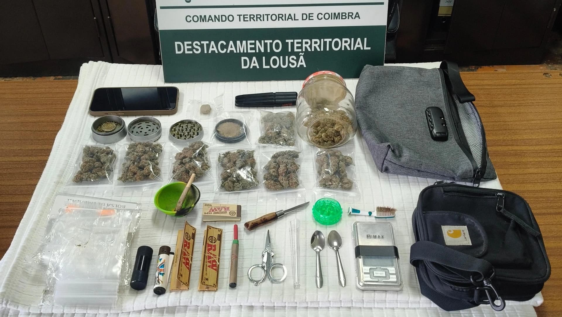 Material apreendido @GNR Coimbra