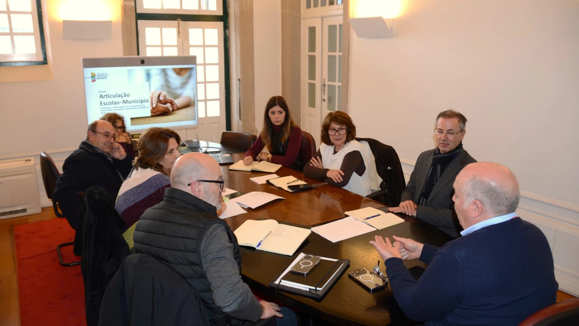 Reunião com os diretores dos agrupamentos do concelho @CM Castelo Branco
