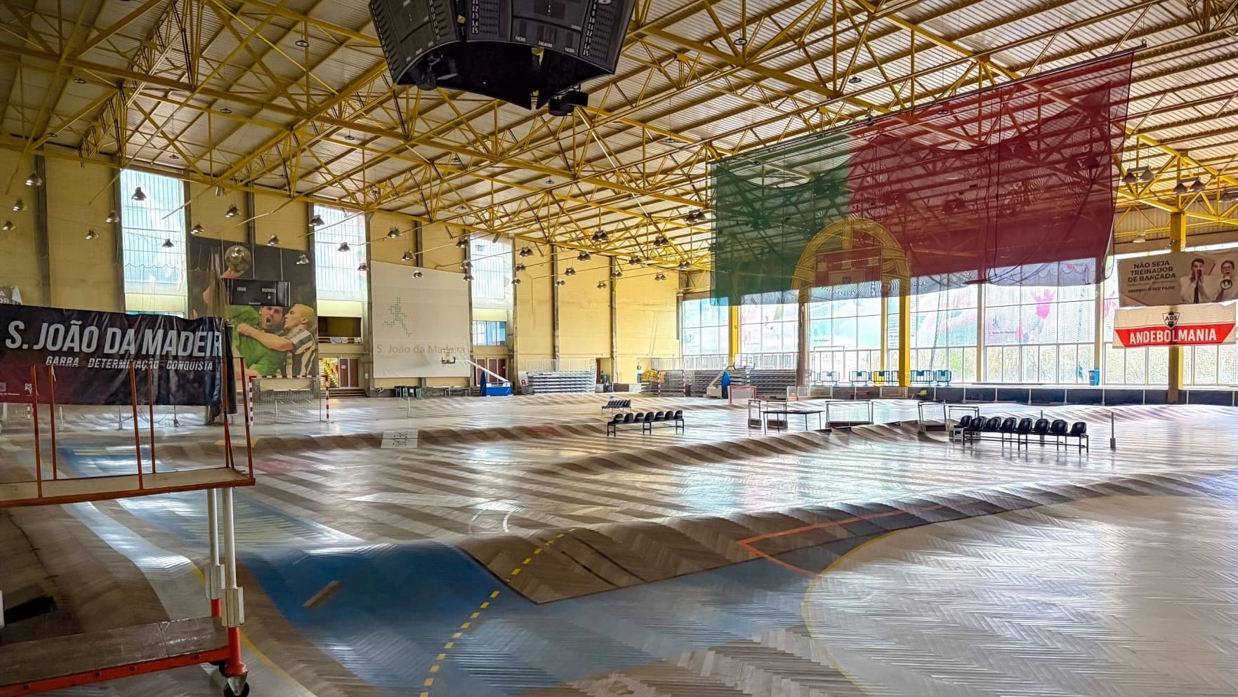 Pavilhão das Travessas depois das tempestades @CM São João da Madeira